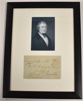 Lot 200 - Sir Robert Peel signed cover