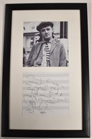 Lot 212 - Gilbert O'Sullivan signature