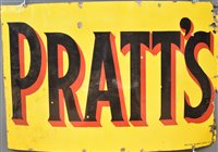 Lot 134 - Pratts enamel sign
