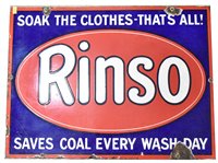 Lot 144 - Rinso enamel sign