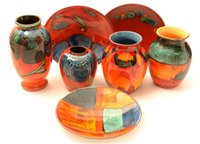 Lot 8 - Seven pieces of modern Poole pottery.