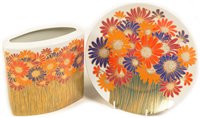 Lot 22 - A Rosenthal wall plate and matching vase.