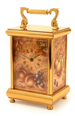 Lot 131 - A Kingsley enamelled carriage clock.
