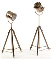 Lot 55 - Two metal floor lamps.