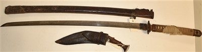 Lot 7 - Japanese Katana and Nepalese Kukri