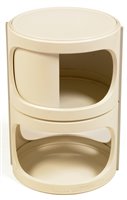 Lot 82 - A Componibili style white plastic bedside unit.