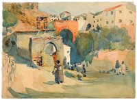Lot 200 - Anthony Gross - watercolour.