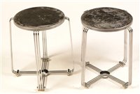 Lot 90 - Two Alpax chrome stools