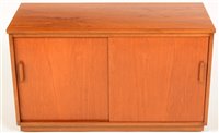 Lot 93 - A 1960's teak record cabinet.