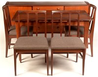 Lot 94 - Younger Ltd: a teak six-piece dining room suite.