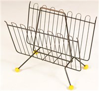 Lot 64a - A mid 20th Century wirework magazine/music rack.