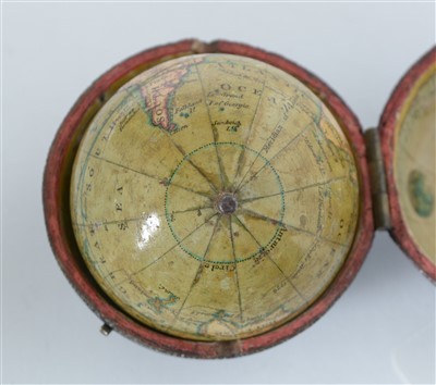 Lot 414 - A 2-inch Newton's pocket globe, English,...