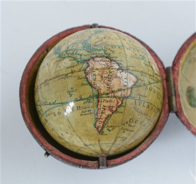 Lot 414 - A 2-inch Newton's pocket globe, English,...