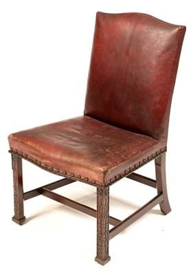 Lot 771 - A George III mahogany dining chair.