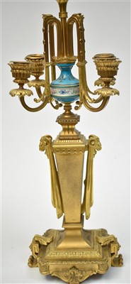Lot 443 - A pair of candelabra