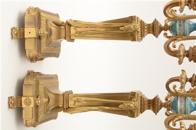 Lot 443 - A pair of candelabra