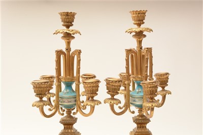 Lot 443 - A pair of candelabra