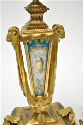 Lot 443 - A pair of candelabra