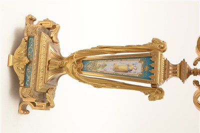 Lot 443 - A pair of candelabra