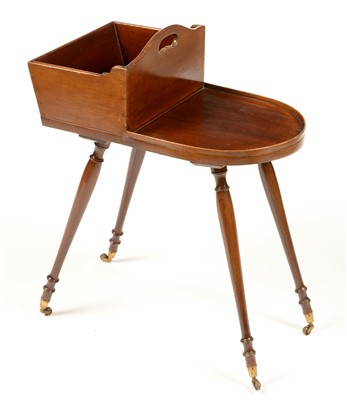 Lot 765 - A Georgian style mahogany butlers assistant or cutlery/plate stand.