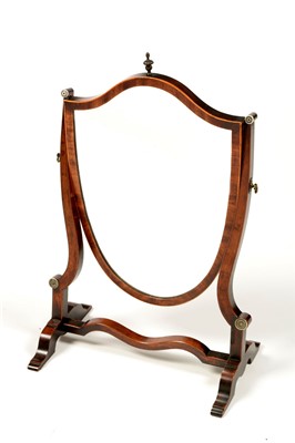 Lot 774 - A 19th Century mahogany swing framed toilet mirror.