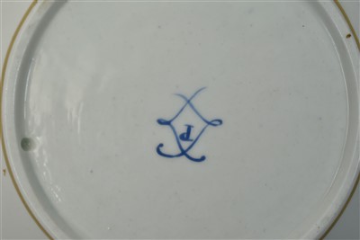 Lot 142 - A Sevres deep 'bleu de roi' saucer.