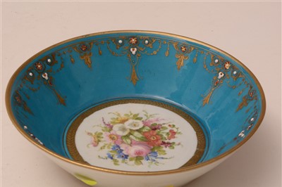 Lot 142 - A Sevres deep 'bleu de roi' saucer.