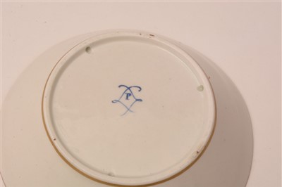 Lot 142 - A Sevres deep 'bleu de roi' saucer.