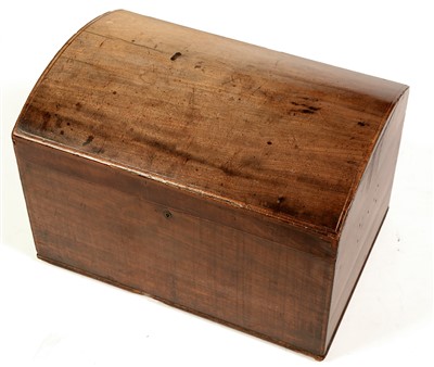 Lot 813 - A Georgian mahogany domed trunk.