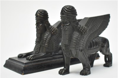 Lot 463 - Two bronze sphinx