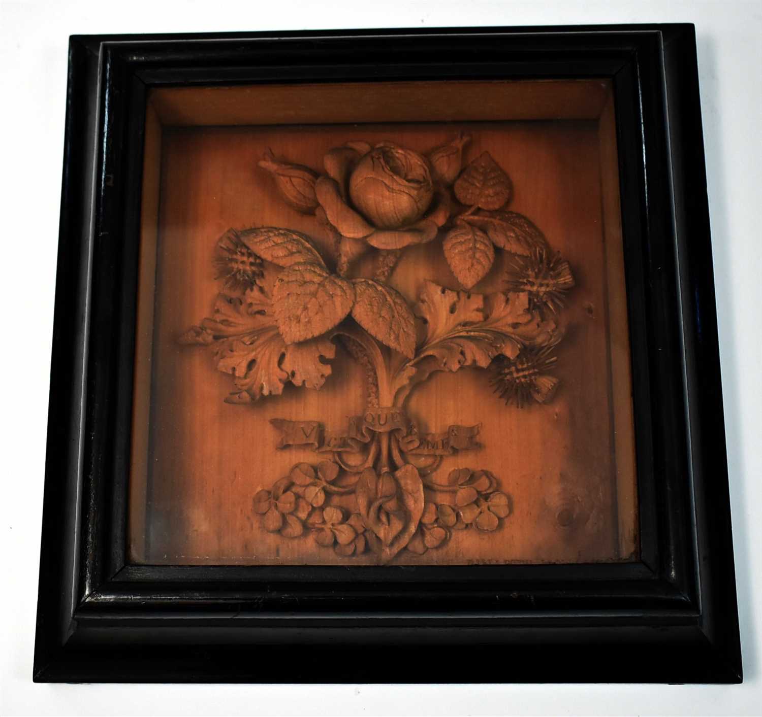 Lot 466 - Carved panel by A.L. Bulletti