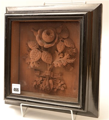 Lot 466 - Carved panel by A.L. Bulletti