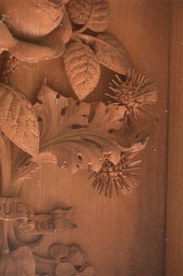 Lot 466 - Carved panel by A.L. Bulletti