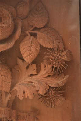 Lot 466 - Carved panel by A.L. Bulletti