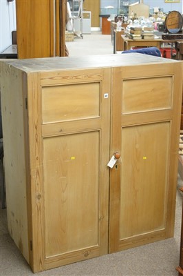 Lot 628 - Pine wardrobe