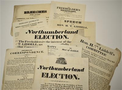 Lot 336 - 1826 Alnwick Election hand bills