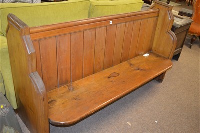 Lot 782 - Pitch pine church pew