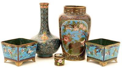 Lot 65 - Five pieces of cloisonne.