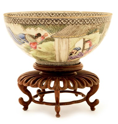 Lot 28 - A Chinese eggshell porcelain bowl.