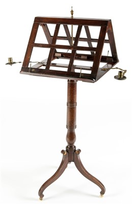 Lot 856 - A Regency mahogany duet stand.