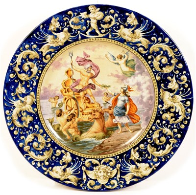 Lot 148 - A 19th Century Maiolica wall plaque.