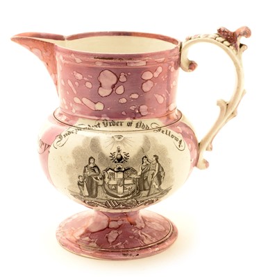 Lot 106 - A documentary Sunderland pottery jug.
