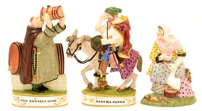 Lot 90 - Three bone china figures.