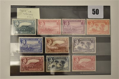 Lot 50 - Montserrat 1938 perf 13 values (10)