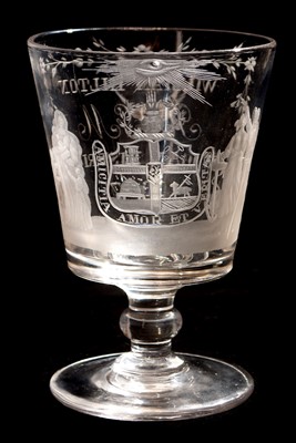Lot 211 - A 19th Century bucket-shaped rummer.