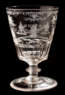 Lot 205 - A bucket-shaped rummer.