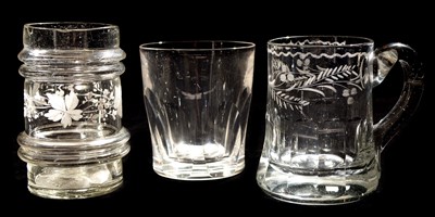 Lot 178 - A 19th Century tumbler, small goblet and Continental tankard.