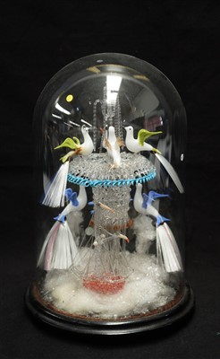 Lot 183 - A Victorian spun glass frigger.