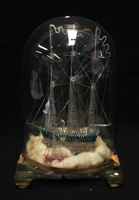 Lot 187 - A Victorian spun glass frigger.
