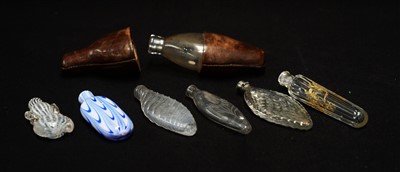 Lot 194 - 19th Century scent bottles, scent phails and a spirit bottle.